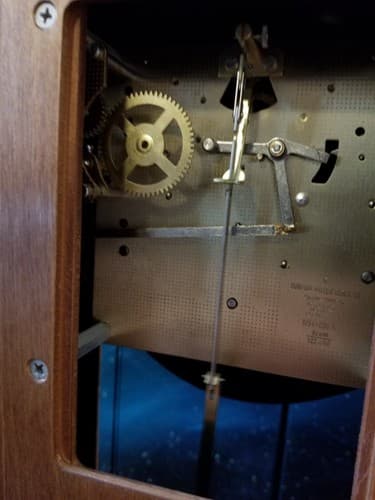 Vtg 90 Howard Miller Wood Wall Pendelum Clock 613300 Bell Chime 1051-030 613-300 - Thumbnail 13
