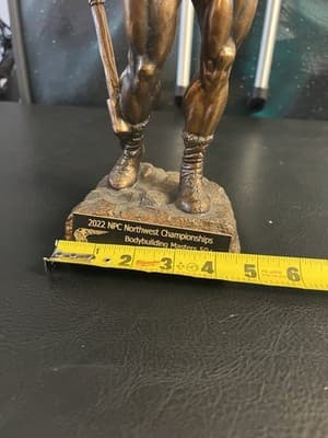 Niels Andersen Bodybuilder Muscle Viking Trophy Sculpture Statue 14" 1999 Award - Thumbnail 11