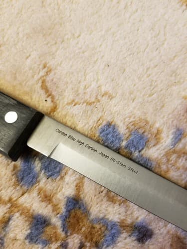 Vintage Cordon Bleu Carving Slicing Knife 10" High Carbon Japan No-stain Steel - Thumbnail 9
