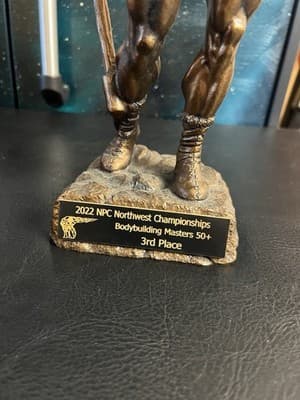 Niels Andersen Bodybuilder Muscle Viking Trophy Sculpture Statue 14" 1999 Award - Thumbnail 7