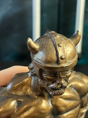Niels Andersen Bodybuilder Muscle Viking Trophy Sculpture Statue 14" 1999 Award - Thumbnail 14