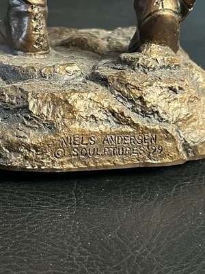 Niels Andersen Bodybuilder Muscle Viking Trophy Sculpture Statue 14" 1999 Award - Thumbnail 8