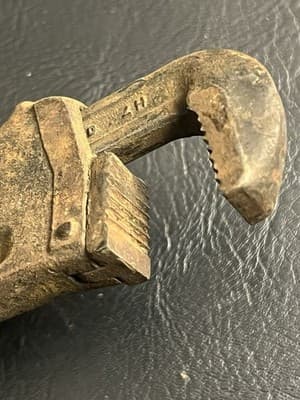 Vintage RIDGID 8 Inch Pipe Wrench Monkey The Ridge Tool Co. USA Oil Hardened 4H - Thumbnail 13