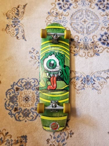Vintage 90s Santa Cruz Complete Skateboard Eyegore Cruiser Jammer Jim Phillip - Image 1