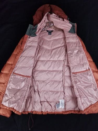 Outdoor Research Transcendent Down Hoody Womens XL Puffer Orange Pink Puff Zip - Thumbnail 4