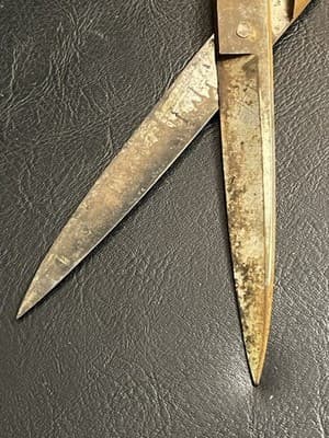 Vintage "SIERRA" Shears Scissors 4-5” (10” Total) USA Antique Rusty - Thumbnail 10