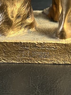 RARE Niels Andersen Sculpture Farnese Hercules Weightlifting Bodybuilding Trophy - Thumbnail 8
