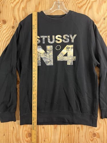 Stussy No 4 N4 Sweatshirt Pullover Safari Lion Animals Camo Desert Mens L Shirt - Thumbnail 6