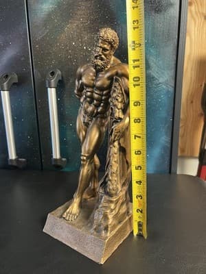 RARE Niels Andersen Sculpture Farnese Hercules Weightlifting Bodybuilding Trophy - Thumbnail 12