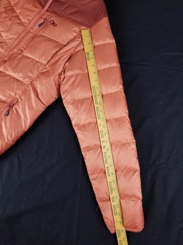 Outdoor Research Transcendent Down Hoody Womens XL Puffer Orange Pink Puff Zip - Thumbnail 12
