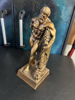 RARE Niels Andersen Sculpture Farnese Hercules Weightlifting Bodybuilding Trophy - Thumbnail 11