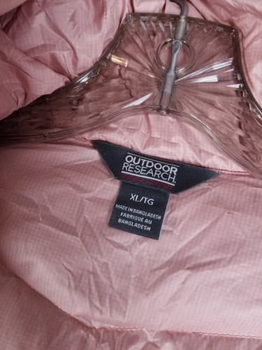Outdoor Research Transcendent Down Hoody Womens XL Puffer Orange Pink Puff Zip - Thumbnail 5