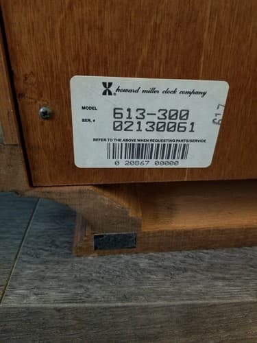Vtg 90 Howard Miller Wood Wall Pendelum Clock 613300 Bell Chime 1051-030 613-300 - Thumbnail 12