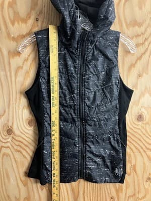 Smartwool Smartloft 60 Hoodie Vest Full Zip Merino Wool Hybrid Black Women’s XS - Thumbnail 12