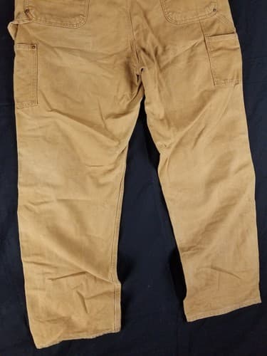 Carhartt B136 BRN Double Knee Carpenter Work Pants Mens 40x34 (Fits 38x33) EUC - Thumbnail 9