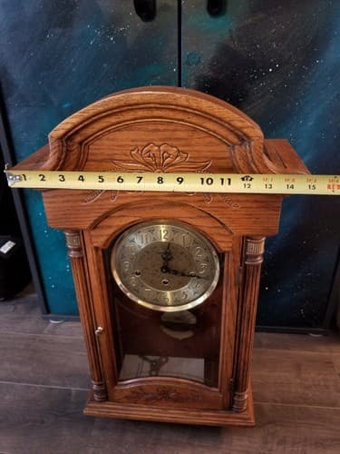 Vtg 90 Howard Miller Wood Wall Pendelum Clock 613300 Bell Chime 1051-030 613-300 - Thumbnail 17