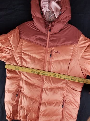 Outdoor Research Transcendent Down Hoody Womens XL Puffer Orange Pink Puff Zip - Thumbnail 11