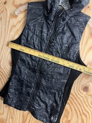 Smartwool Smartloft 60 Hoodie Vest Full Zip Merino Wool Hybrid Black Women’s XS - Thumbnail 13