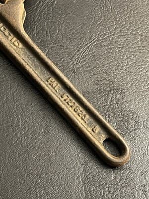 Vintage RIDGID 8 Inch Pipe Wrench Monkey The Ridge Tool Co. USA Oil Hardened 4H - Thumbnail 2