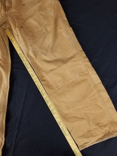 Carhartt B136 BRN Double Knee Carpenter Work Pants Mens 40x34 (Fits 38x33) EUC - Thumbnail 11