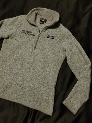 Patagonia Women's S Better Sweater 1/4 Zip Fleece Pullover - Heather Gray - Thumbnail 8