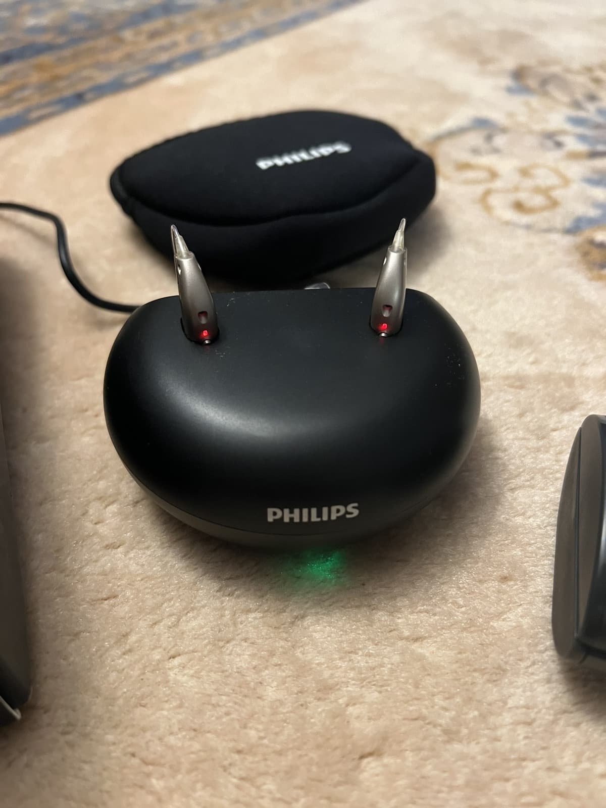 Philips Hearlink Hearing Aids 9010 MNR TR Right & Left MiniRITE Charging Base - Thumbnail 2