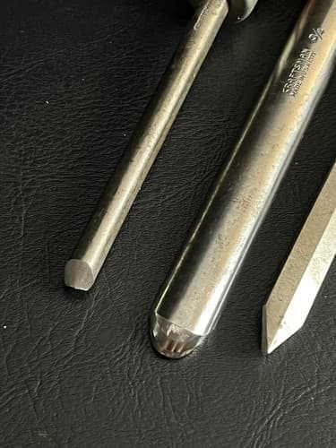 Vintage Craftsman’s Wood Lathe Turning Tools, USA Lot Of 3 Chisels Blades Knives - Thumbnail 8