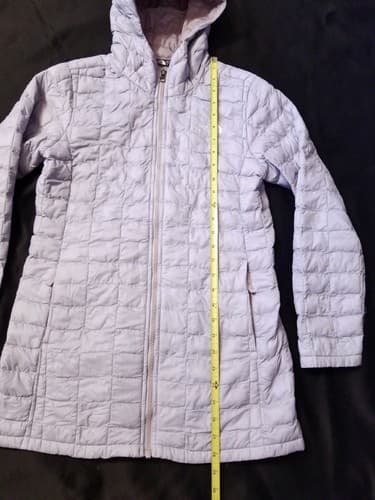 The North Face Girls ThermoBall Eco Hoody Parka Puff L Grey Lavender Purple - Thumbnail 15