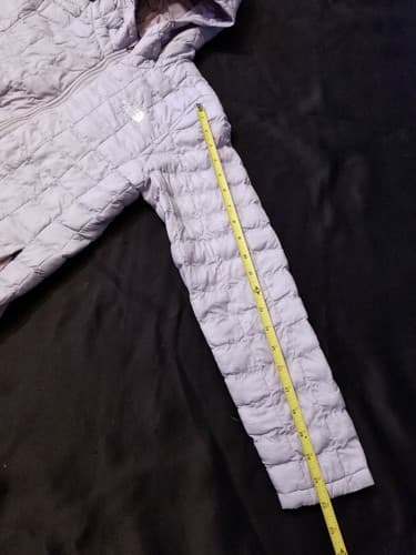 The North Face Girls ThermoBall Eco Hoody Parka Puff L Grey Lavender Purple - Thumbnail 17