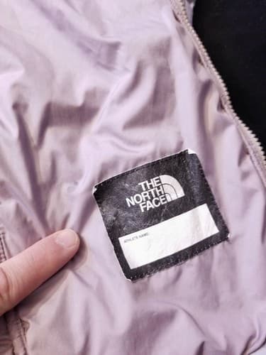 The North Face Girls ThermoBall Eco Hoody Parka Puff L Grey Lavender Purple - Thumbnail 11