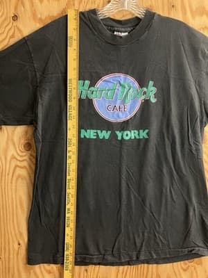 Vintage Hard Rock Cafe New York T Shirt Sz XL Single Stitch USA Faded Neon 90s - Thumbnail 4