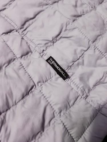 The North Face Girls ThermoBall Eco Hoody Parka Puff L Grey Lavender Purple - Thumbnail 14