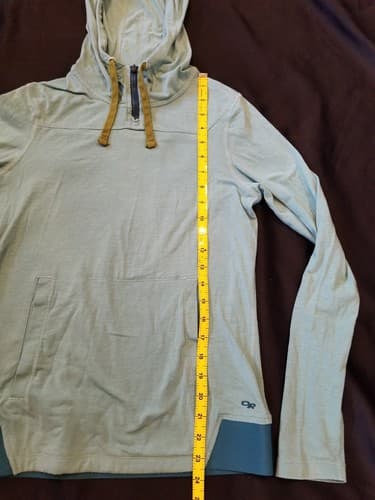 Outdoor Research Womens Red Rock Hoody Shirt Blue Teal Lightweight PullOver XS - Thumbnail 5