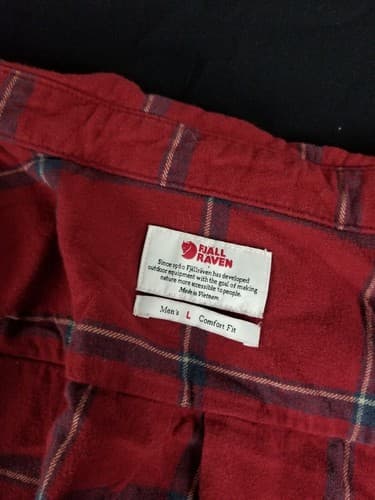 FjallRaven Ovik Comfort Button Up Shirt Mens L Red Oak Long Sleeve Lumberjack - Thumbnail 7