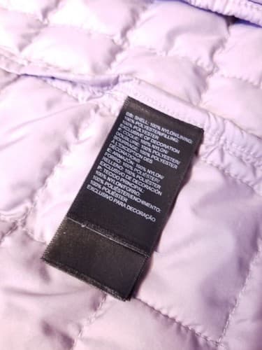 The North Face Girls ThermoBall Eco Hoody Parka Puff L Grey Lavender Purple - Thumbnail 8
