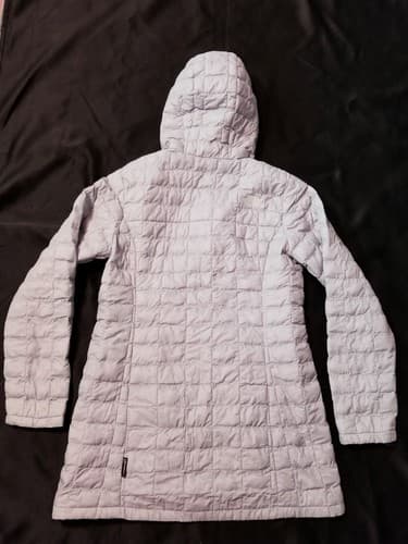 The North Face Girls ThermoBall Eco Hoody Parka Puff L Grey Lavender Purple - Thumbnail 12