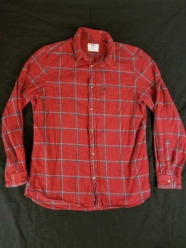 FjallRaven Ovik Comfort Button Up Shirt Mens L Red Oak Long Sleeve Lumberjack - Image 1