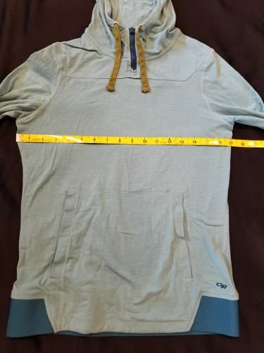 Outdoor Research Womens Red Rock Hoody Shirt Blue Teal Lightweight PullOver XS - Thumbnail 6