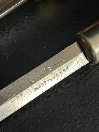 Vintage Craftsman’s Wood Lathe Turning Tools, USA Lot Of 3 Chisels Blades Knives - Thumbnail 5