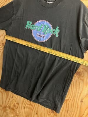 Vintage Hard Rock Cafe New York T Shirt Sz XL Single Stitch USA Faded Neon 90s - Thumbnail 5