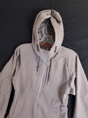 Arc'teryx Women's S Tarsa Hoody Full Zip-Up Plum Grey Sweatshirt 13708 - Thumbnail 4