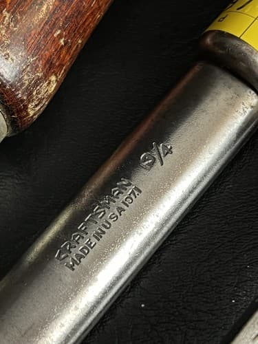 Vintage Craftsman’s Wood Lathe Turning Tools, USA Lot Of 3 Chisels Blades Knives - Thumbnail 6