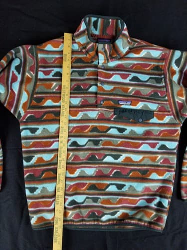 Patagonia Synchilla Sweater Men's M Delta Cinder Red Southwestern Snap Aztec - Thumbnail 10