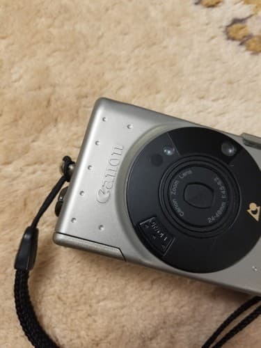 Canon IX 240 ELPH APS Point and Shoot Film Camera Silver Untested For Parts - Thumbnail 2