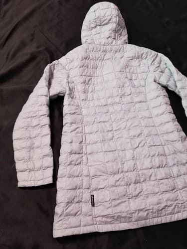 The North Face Girls ThermoBall Eco Hoody Parka Puff L Grey Lavender Purple - Thumbnail 13