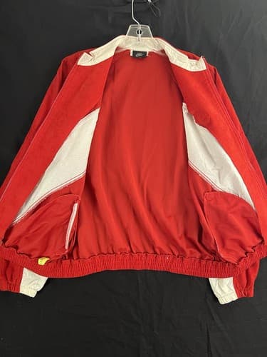 VTG Rare NIKE JORDAN Air Flight Jumpman M Track Jacket/Pants Suit Red White USA - Thumbnail 6