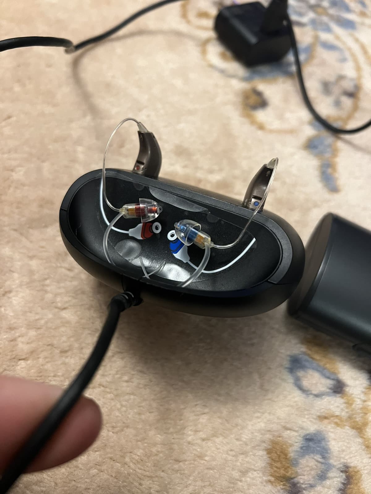 Philips Hearlink Hearing Aids 9010 MNR TR Right & Left MiniRITE Charging Base - Thumbnail 5