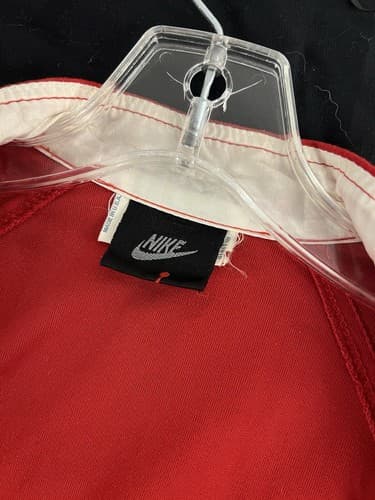 VTG Rare NIKE JORDAN Air Flight Jumpman M Track Jacket/Pants Suit Red White USA - Thumbnail 7