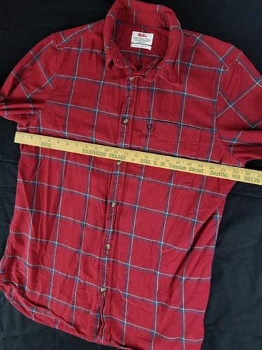 FjallRaven Ovik Comfort Button Up Shirt Mens L Red Oak Long Sleeve Lumberjack - Thumbnail 10