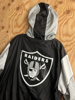 NWT Oakland Raiders Mitchell & Ness Jacket NFL Retro 1/2 Zip Mens XL Throwbacks - Thumbnail 11